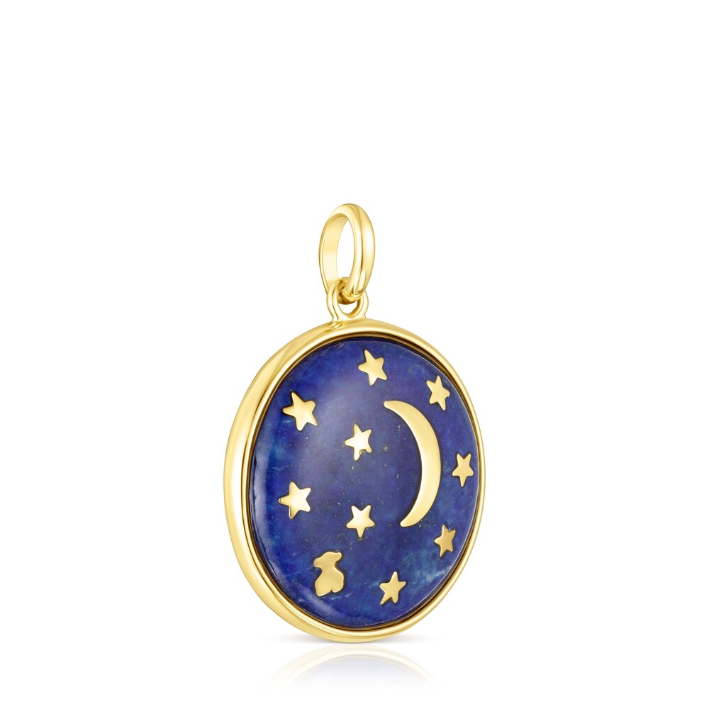 Colgante grande disco luna de lapislazuli Magic Nature image number 1