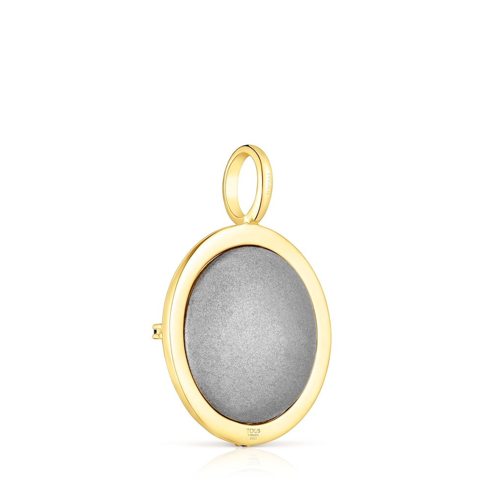 Colgante luna de plata dark silver y diamantes Magic Nature image number 2