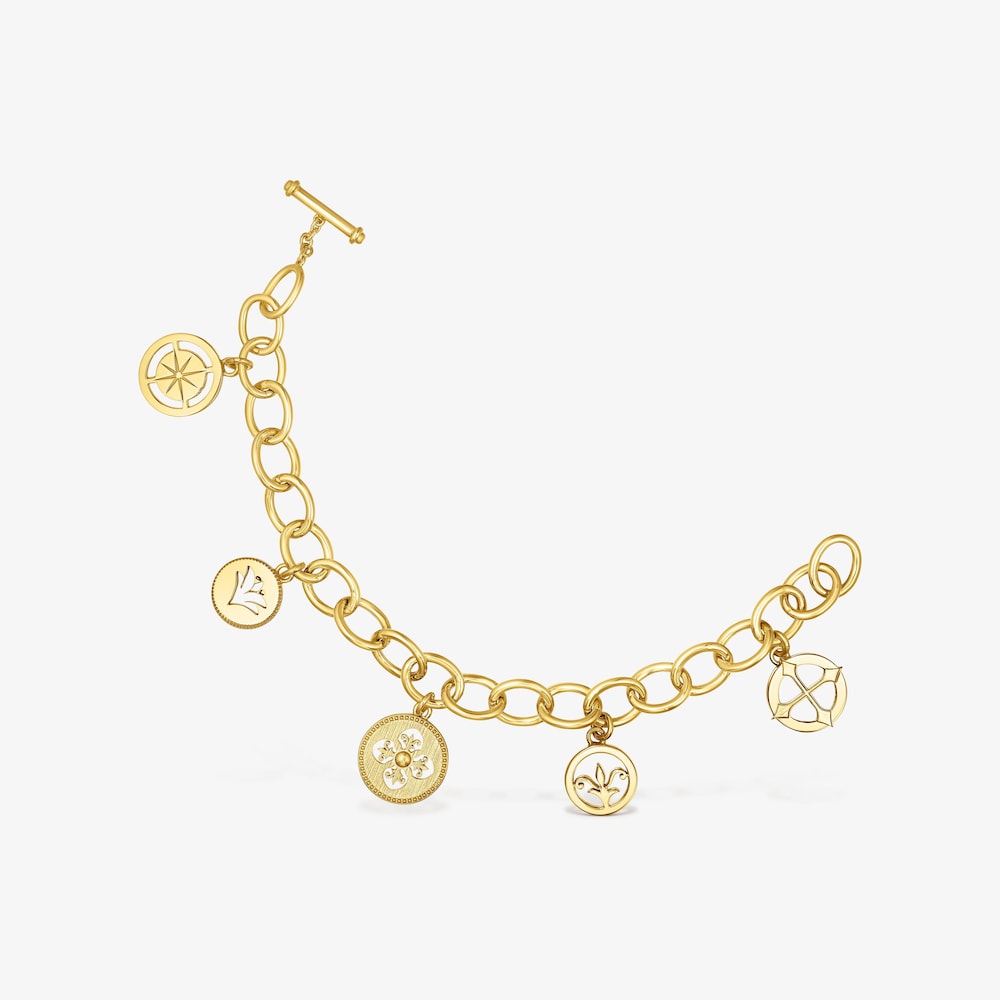 Pulsera medallas con ba&ntilde;o de oro 18 kt sobre plata Tamara Falc&oacute; X TOUS