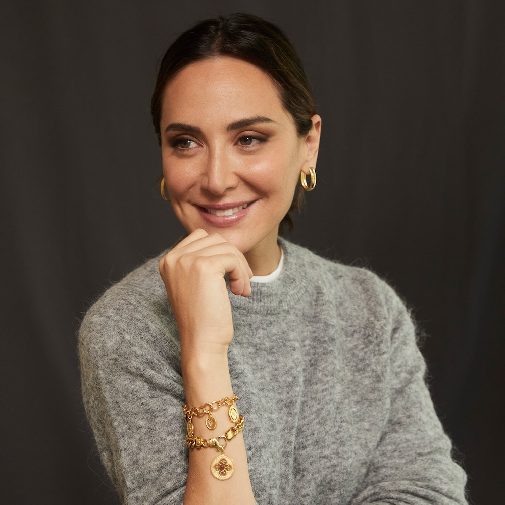 Pulsera medallas con ba&ntilde;o de oro 18 kt sobre plata Tamara Falc&oacute; X TOUS