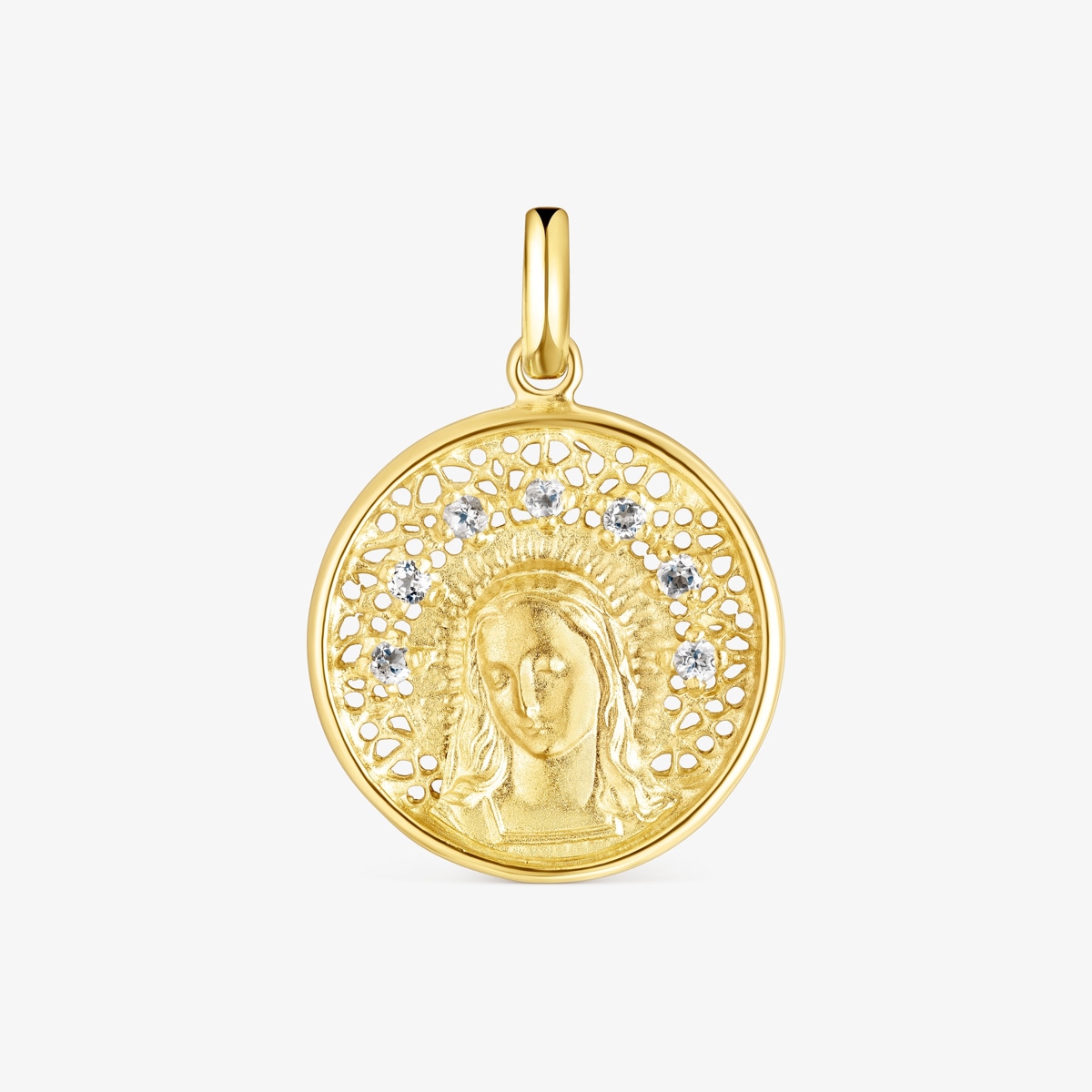 Tous - Medalla Pequeña Con Baño De Oro 18 Kt Sobre Plata Y Topacio Tamara Falcó X Tous - Transparente