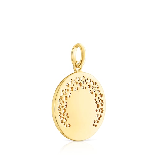 Medalla pequeña con baño de oro 18 kt sobre plata y topacio Tamara Falcó X TOUS