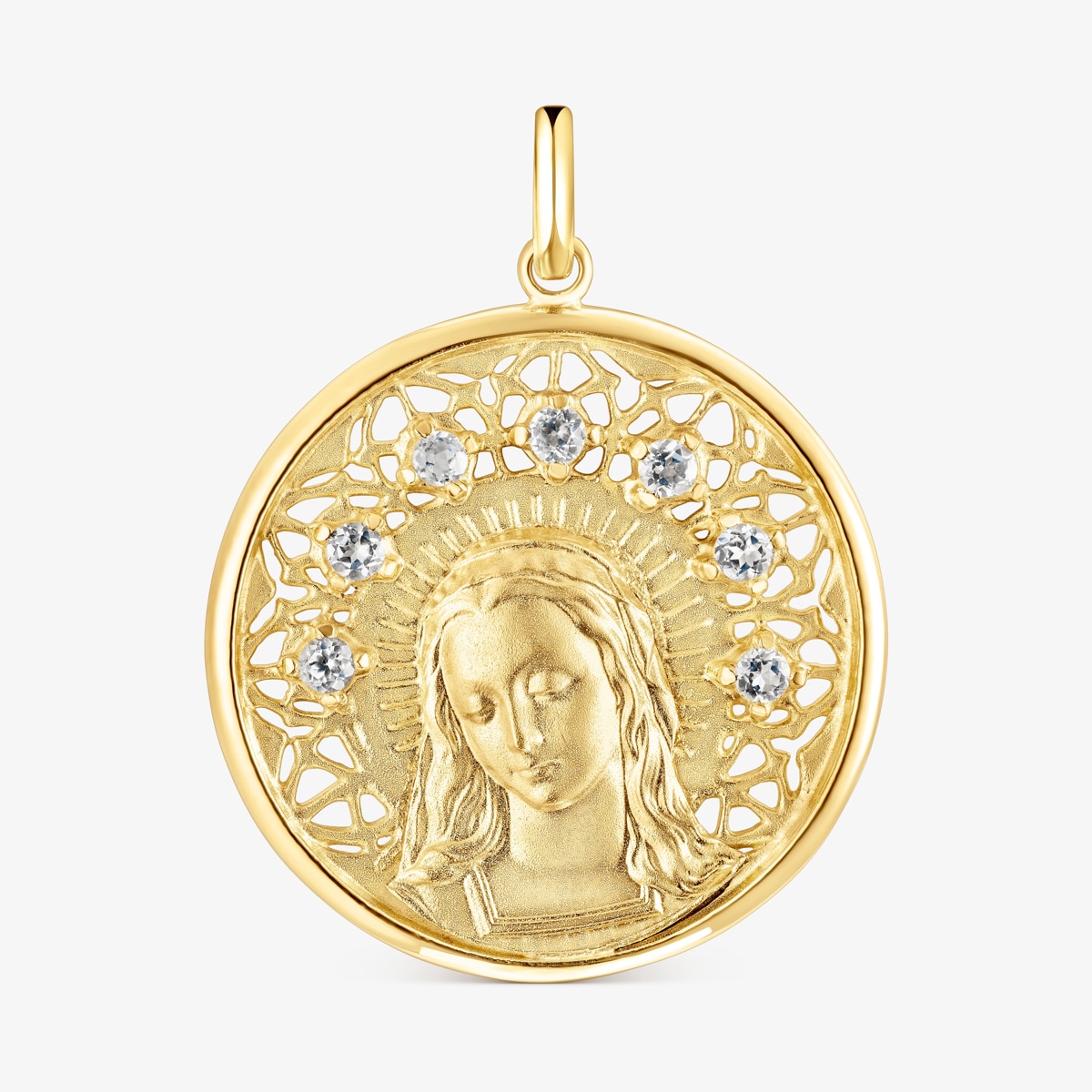 Tous - Medalla Grande Con Baño De Oro 18 Kt Sobre Plata Y Topacio Tamara Falcó X Tous - Transparente