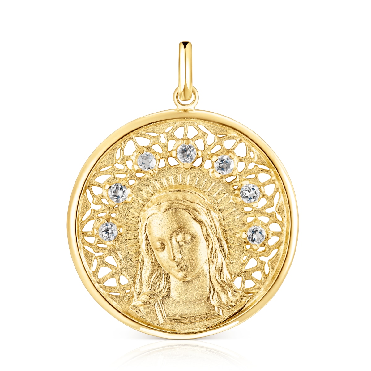 Tous - Medalla Grande Con Baño De Oro 18 Kt Sobre Plata Y Topacio Tamara Falcó X Tous - Dorado