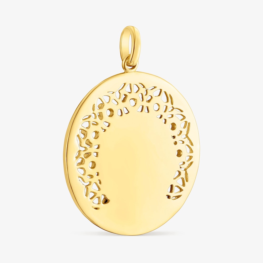 Medalla grande con ba&ntilde;o de oro 18 kt sobre plata y topacio Tamara Falc&oacute; X TOUS