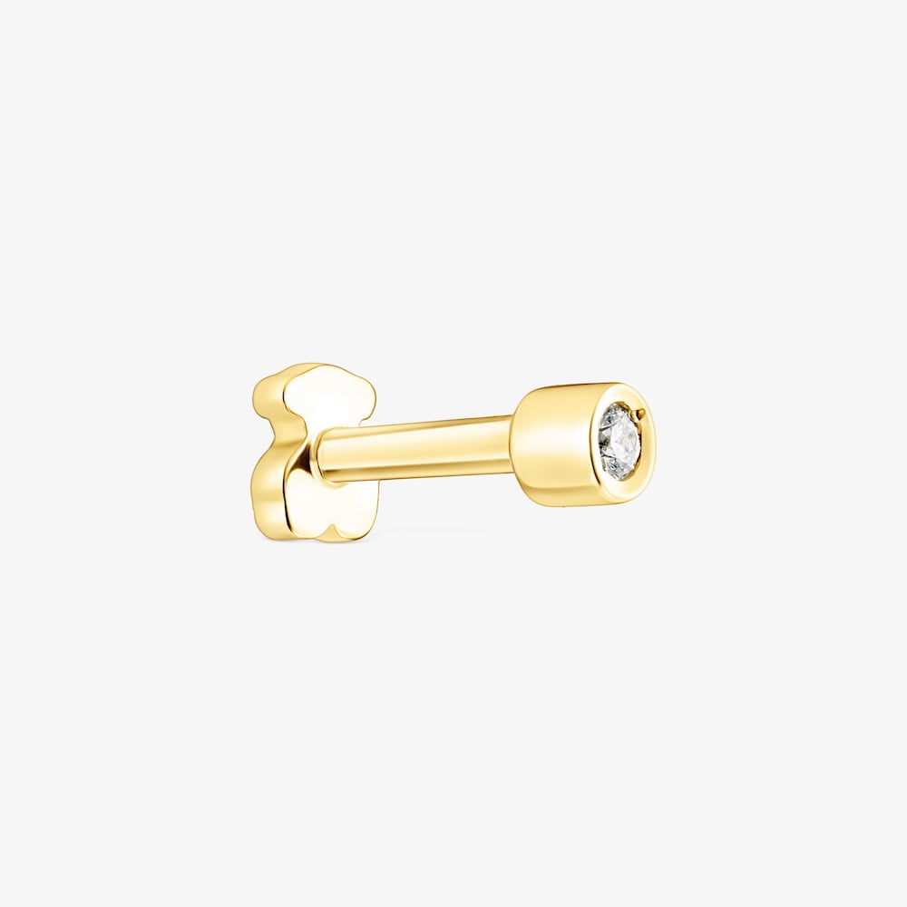 18K solid gold TOUS Basics ear Piercing with diamond