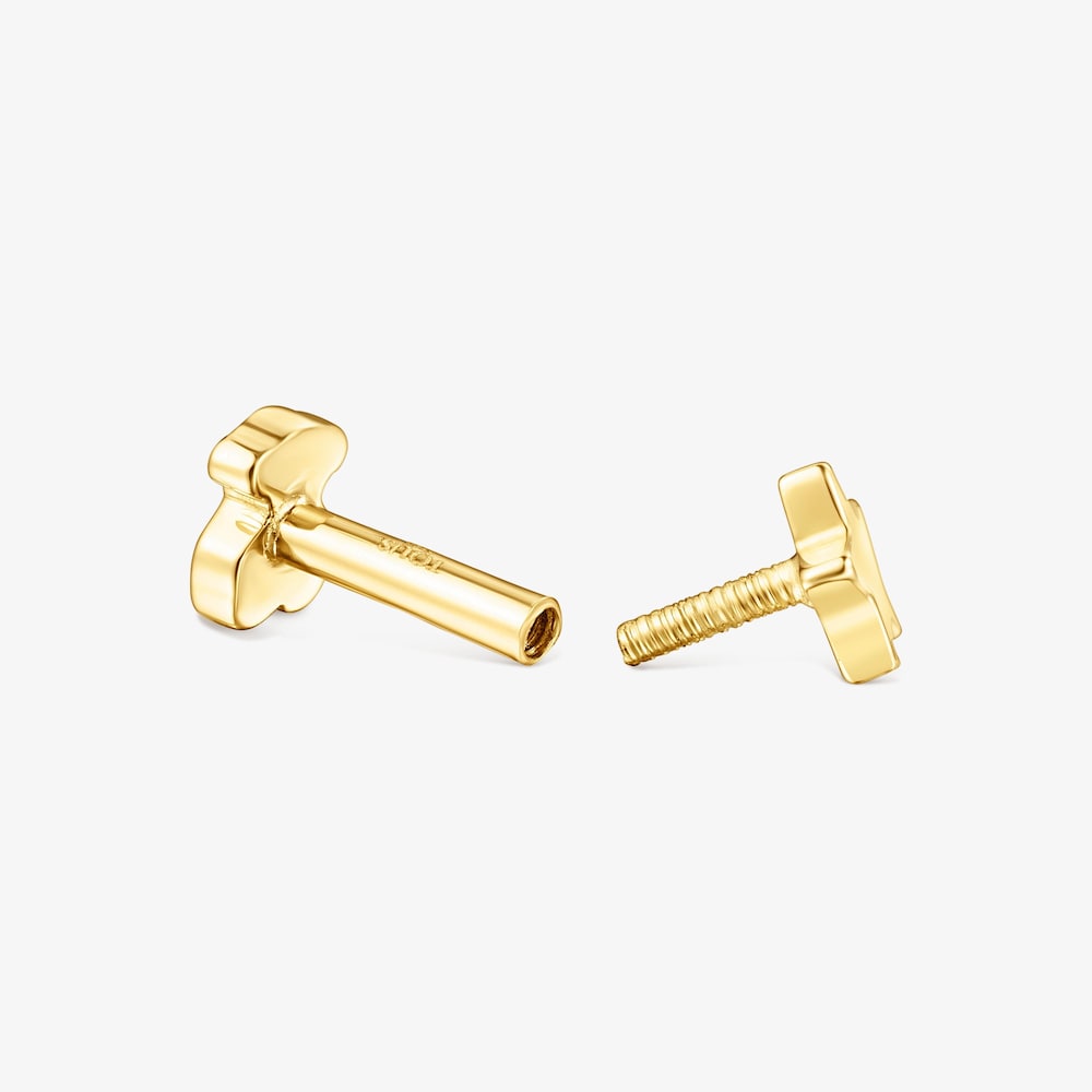 18K solid gold TOUS Basics star ear Piercing