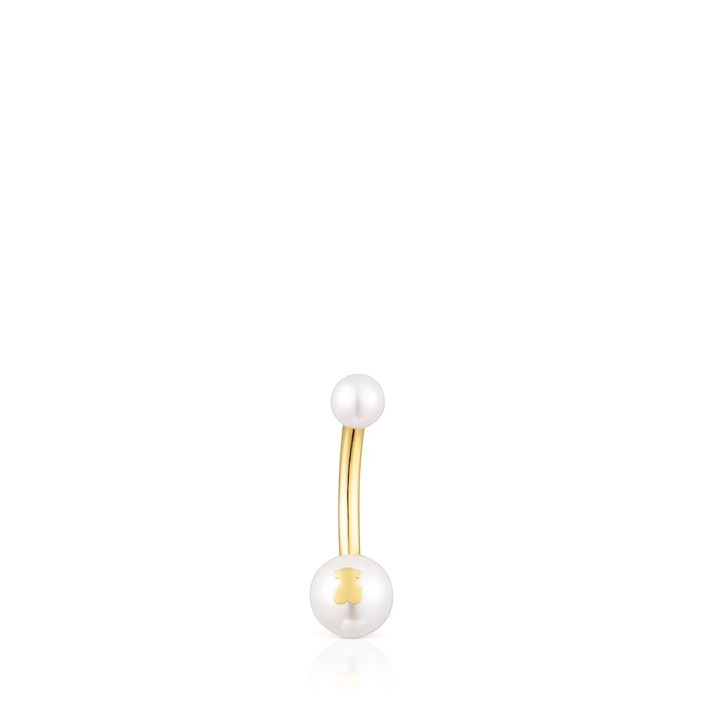 Piercing de ombligo TOUS Pearl de oro y perlas image number 0