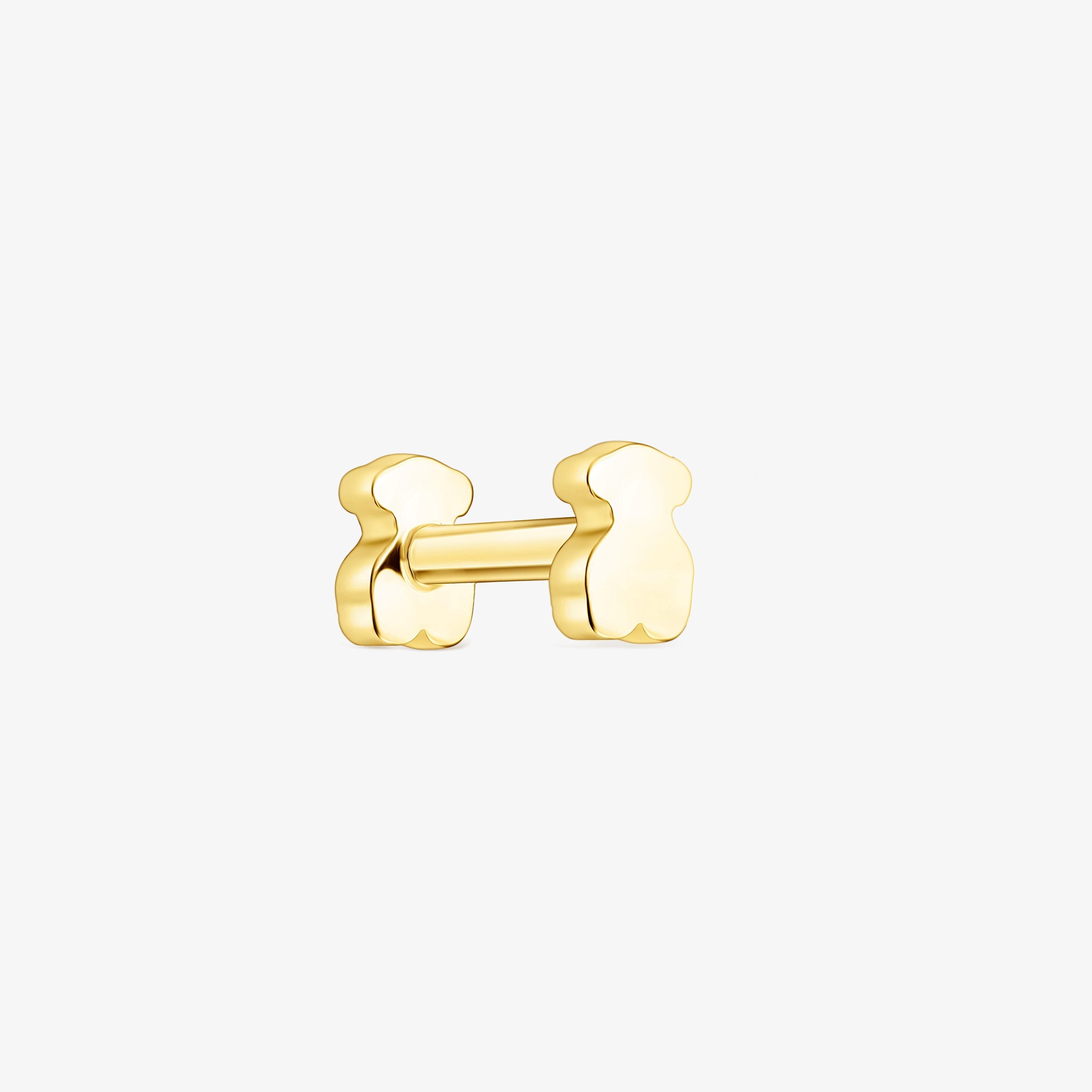 18K solid gold TOUS Basics bear ear Piercing