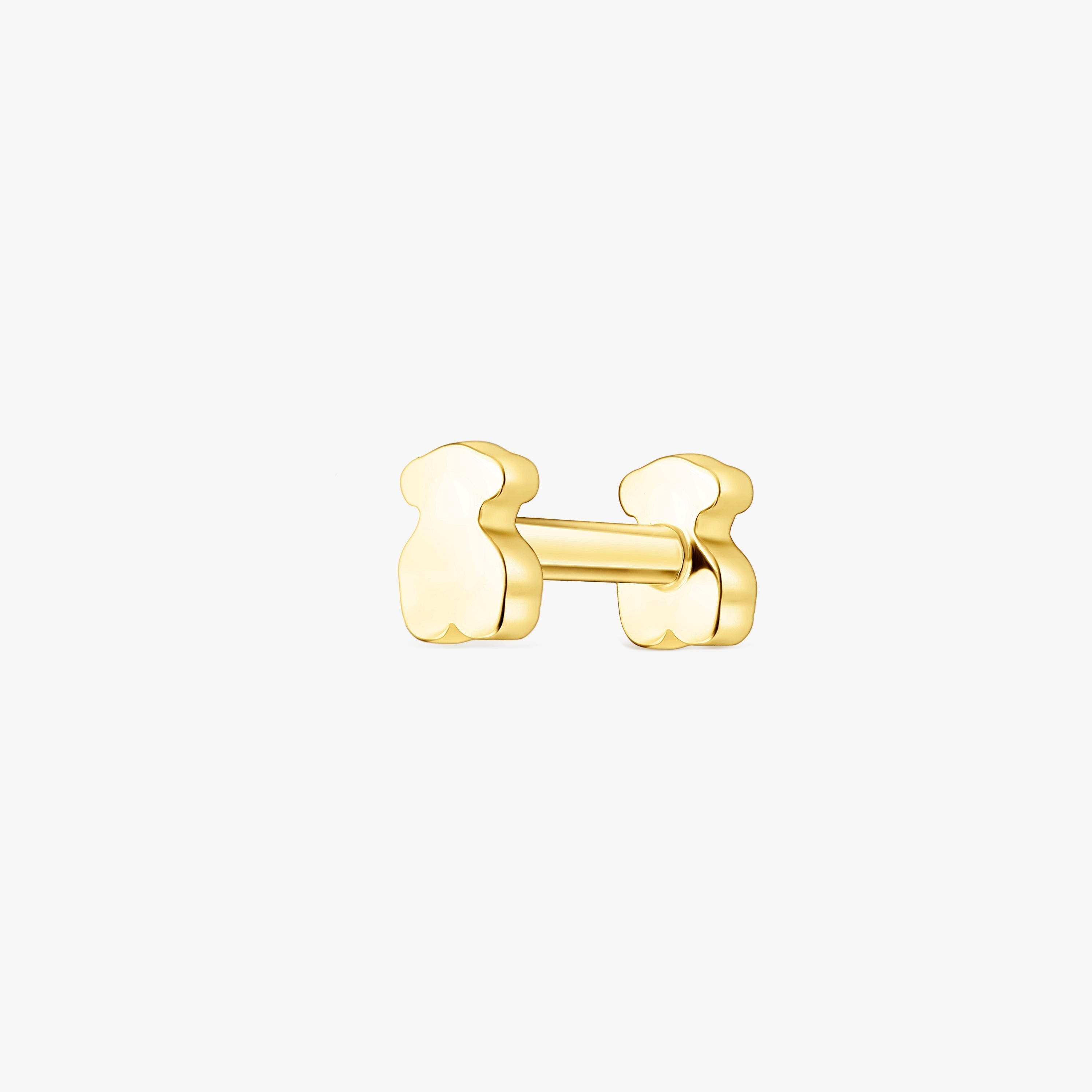 18K solid gold TOUS Basics bear ear Piercing