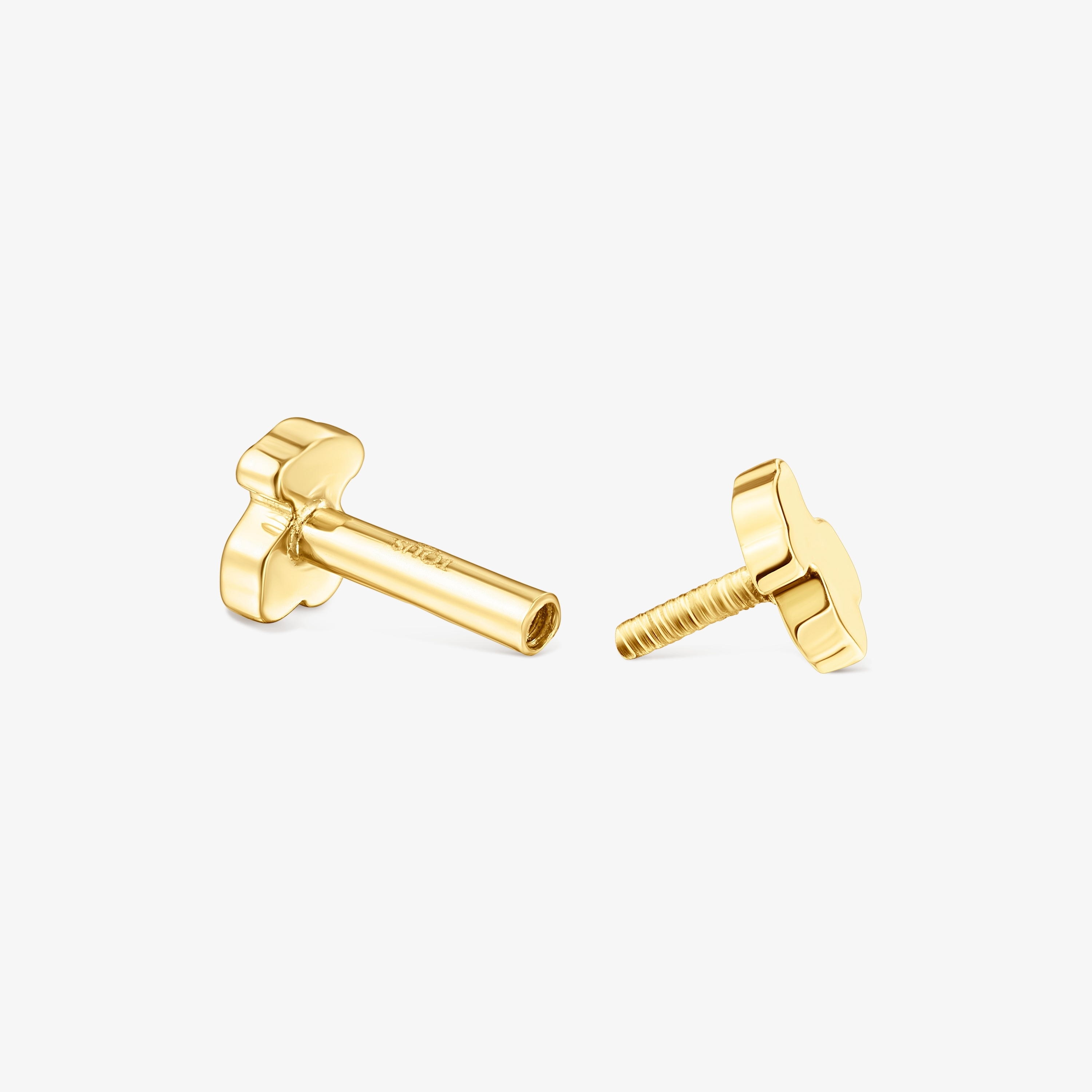 18K solid gold TOUS Basics bear ear Piercing