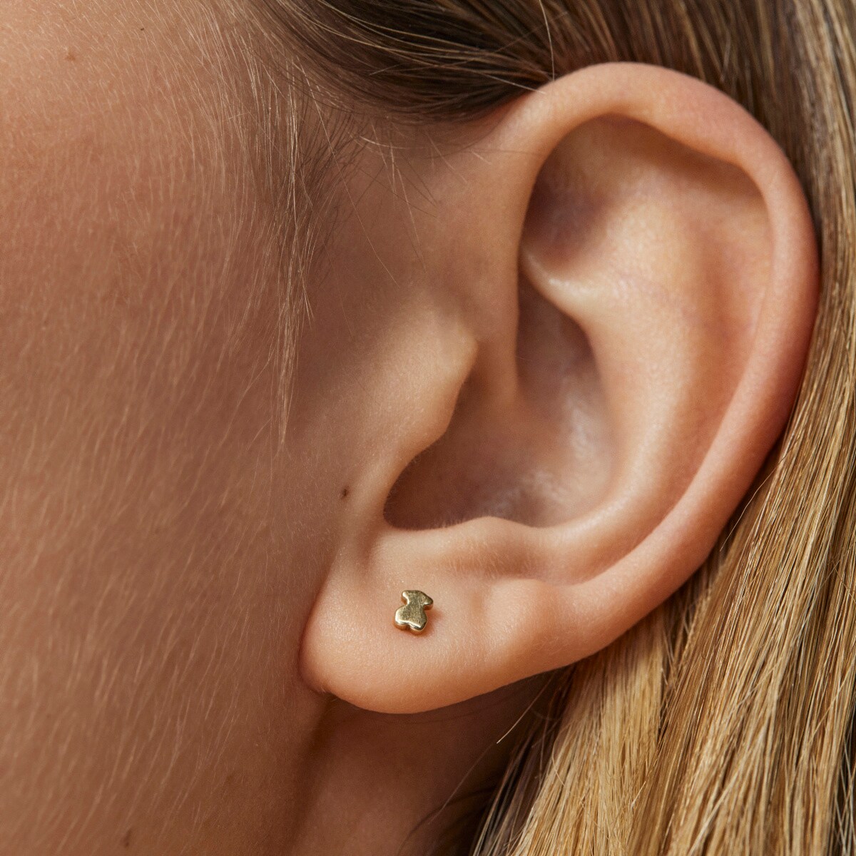 Pack of gold TOUS Pearl ear Piercings with diamond and pearl