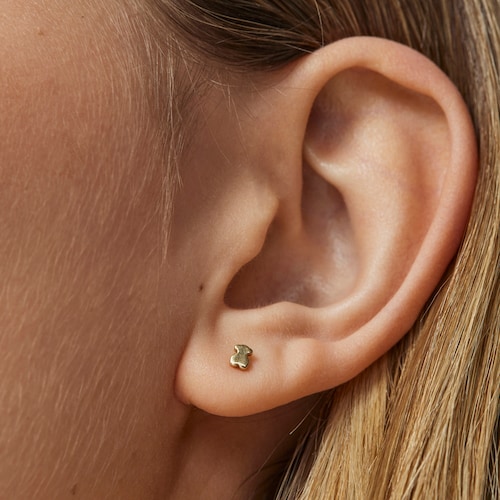 Pack de Piercings de oreja TOUS Pearl de oro con diamante y perla