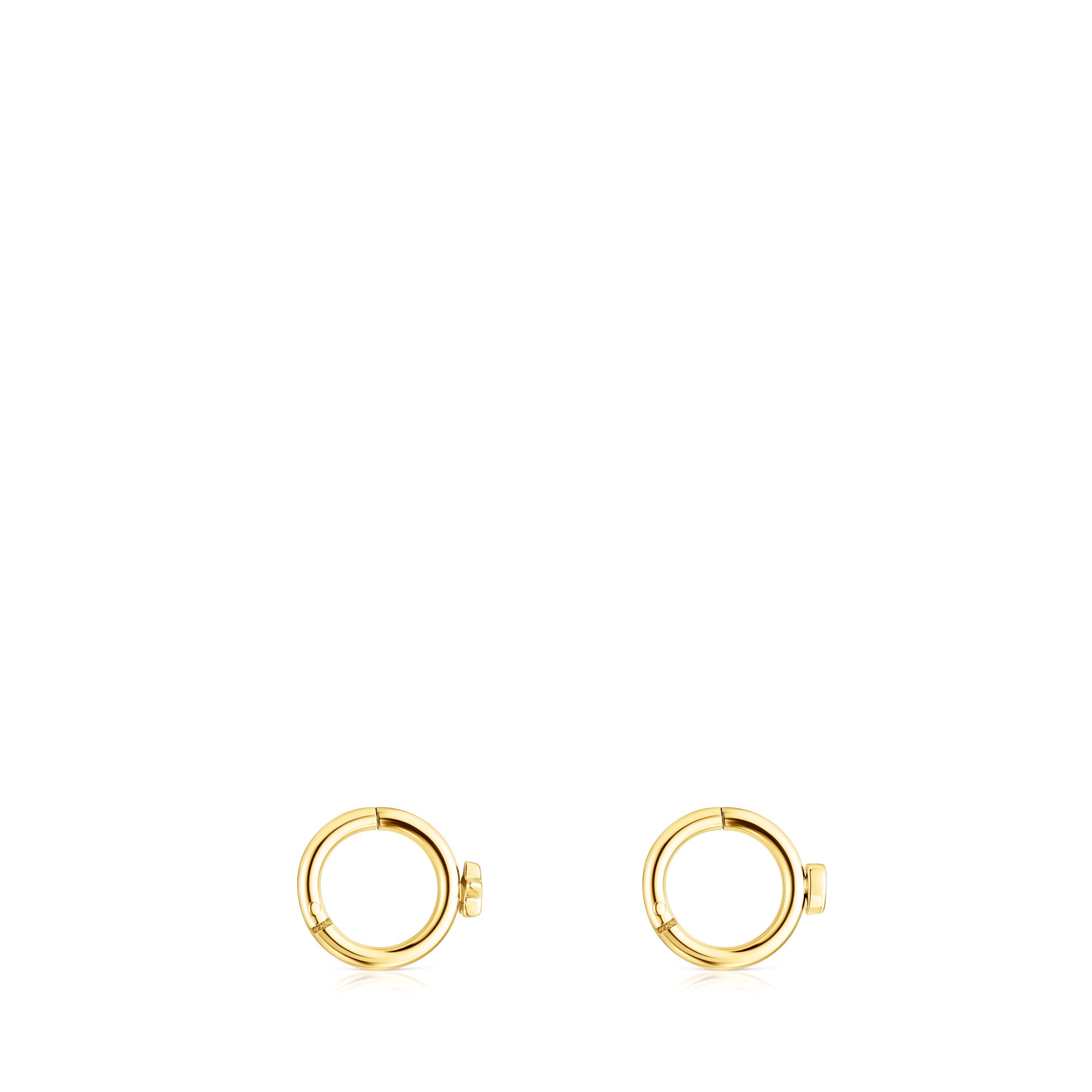 Gold-colored IP Steel TOUS Basics ear Piercing