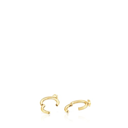 Gold-colored IP Steel TOUS Basics ear Piercing