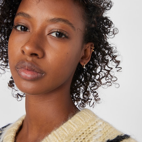 Gold-colored IP Steel TOUS Basics ear Piercing