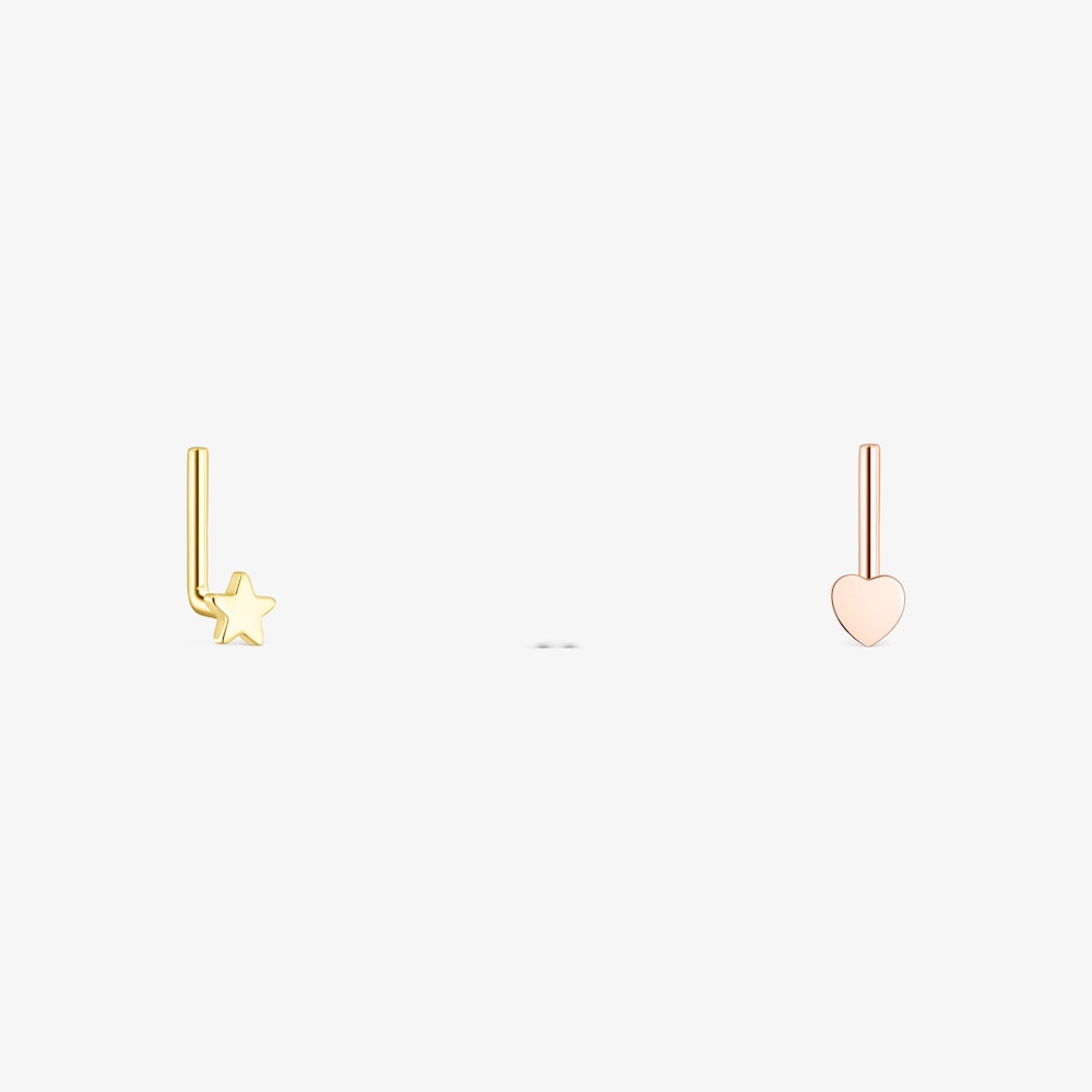 Pack of tricolored steel TOUS Basics nose Piercings