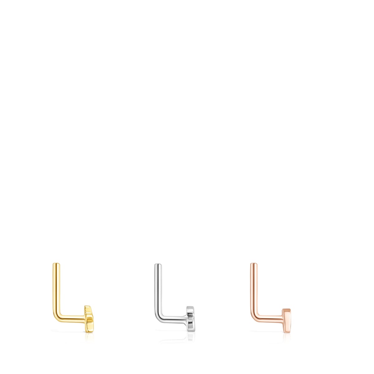 Pack of tricolored steel TOUS Basics nose Piercings