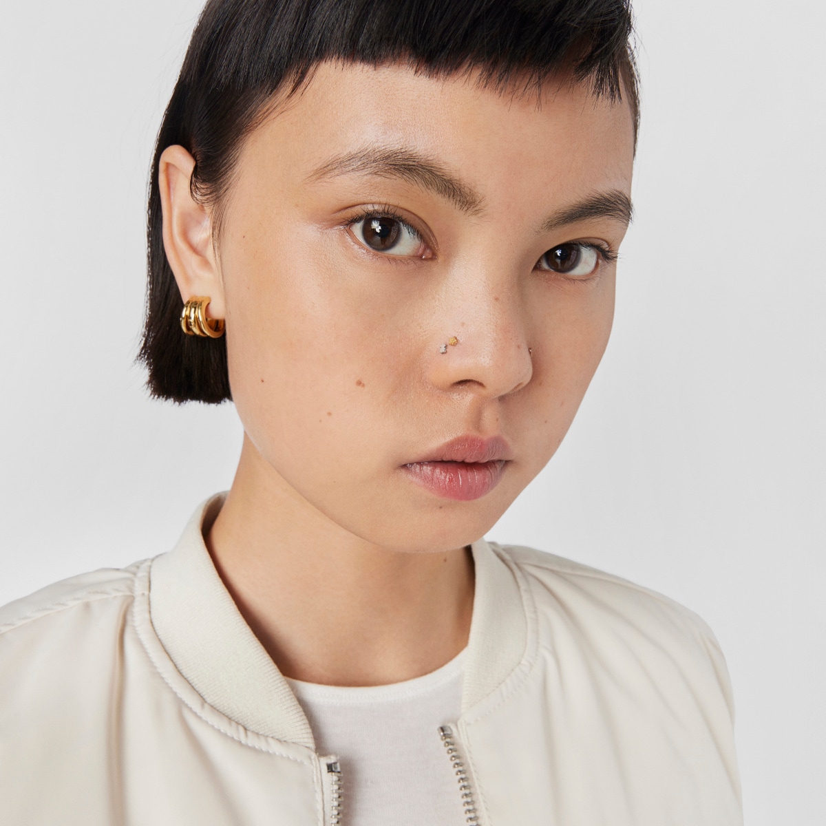 Pack of tricolored steel TOUS Basics nose Piercings