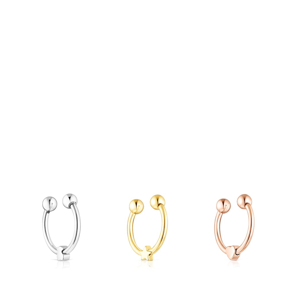 Pack de Aros septum TOUS Basics de acero tricolor image number 2