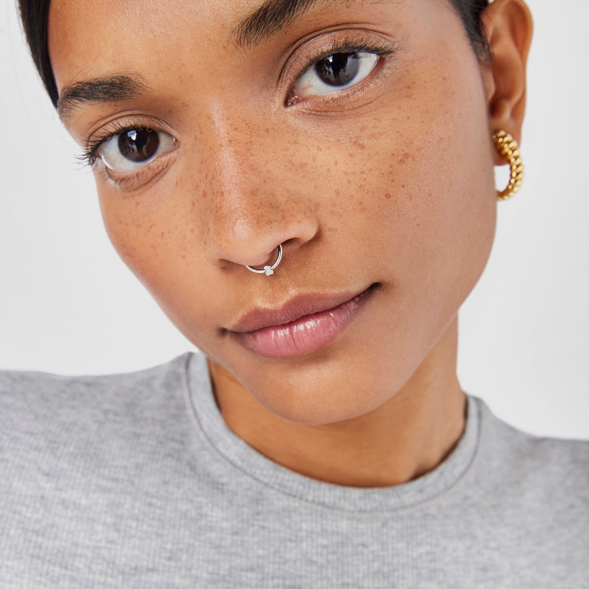 Pack of tricolored steel TOUS Basics septum Rings