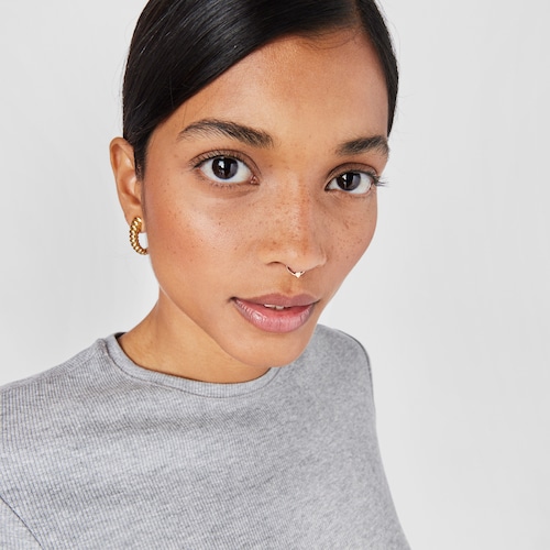 Pack of tricolored steel TOUS Basics septum Rings