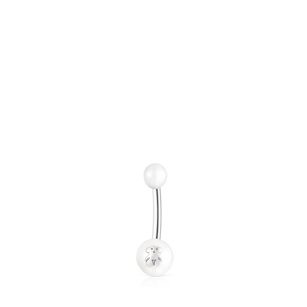 Steel TOUS Pearl navel Piercing with pearls