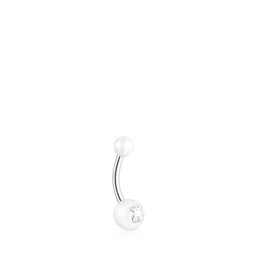 Piercing de ombligo TOUS Pearl de acero y perlas