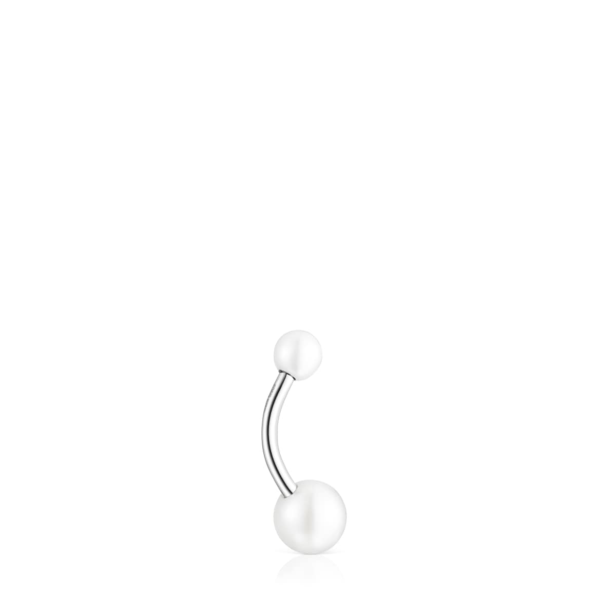Steel TOUS Pearl navel Piercing with pearls