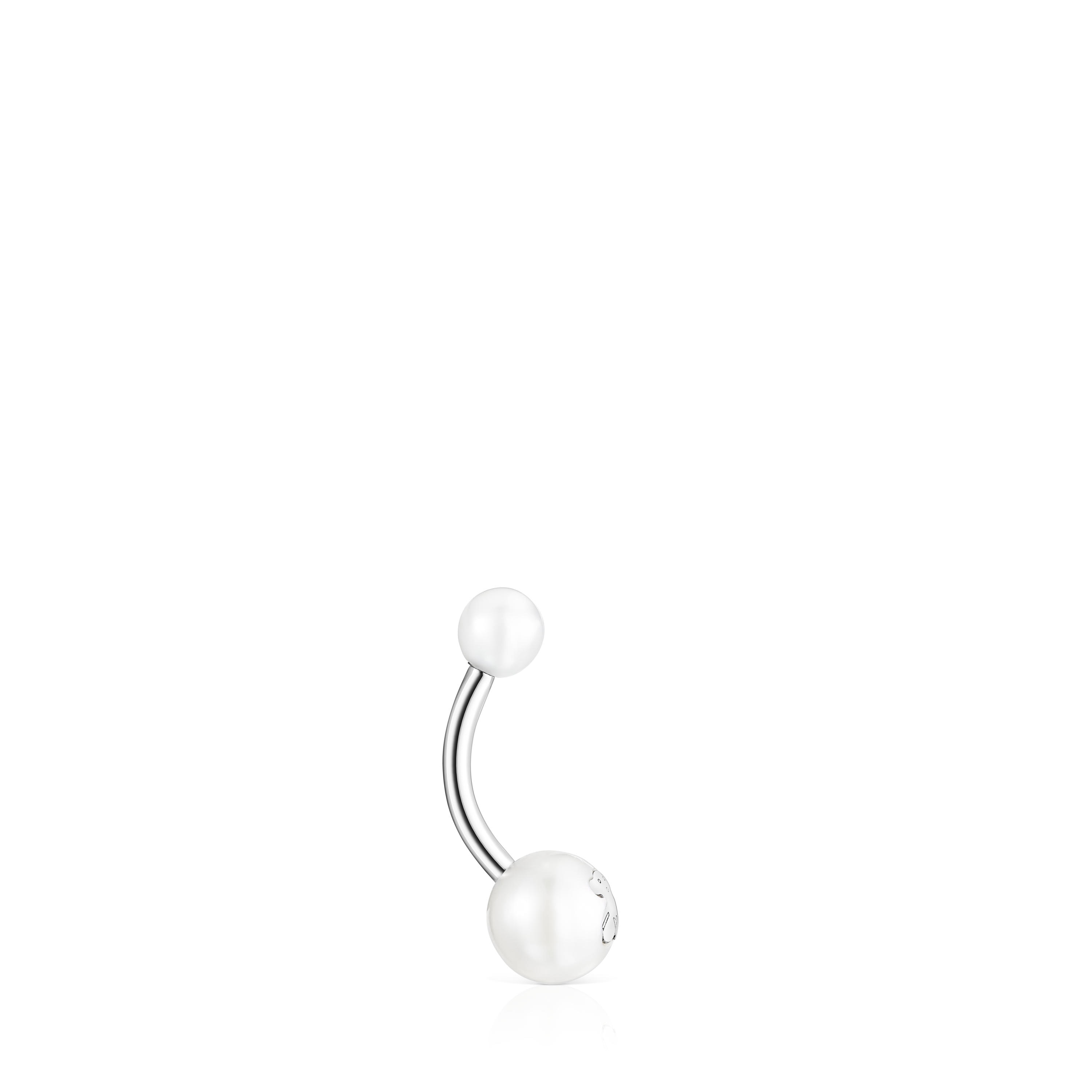 Piercing de ombligo TOUS Pearl de acero y perlas