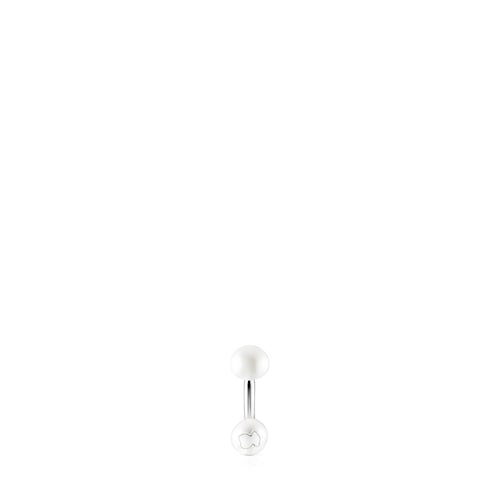Piercing de oreja TOUS Pearl de acero y perlas