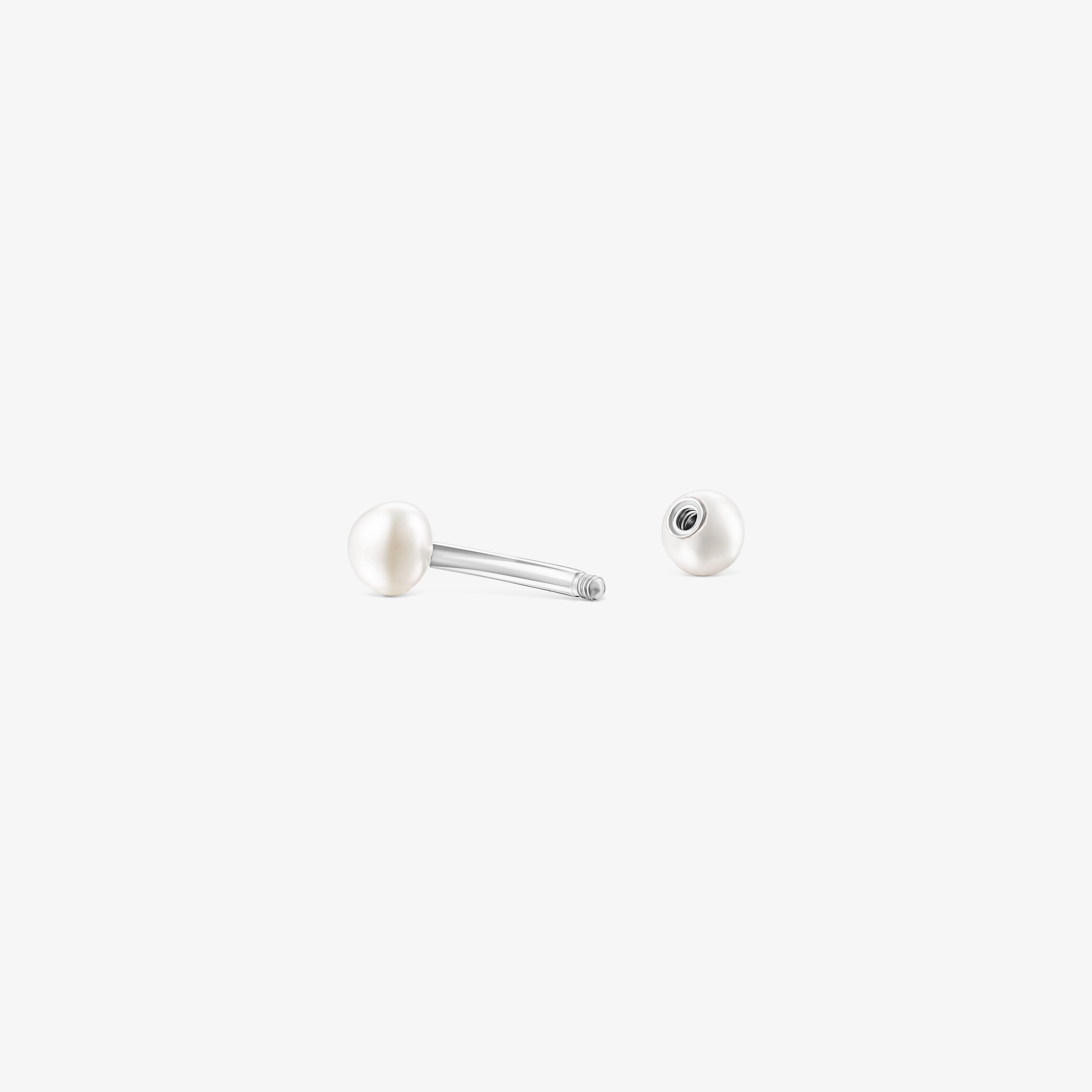 Steel TOUS Pearl ear Piercing with pearls