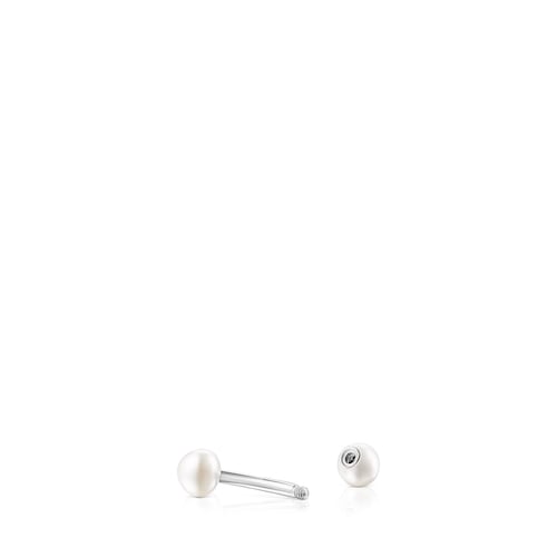 Piercing de oreja TOUS Pearl de acero y perlas