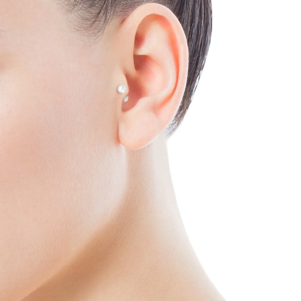Steel TOUS Pearl ear Piercing with pearls
