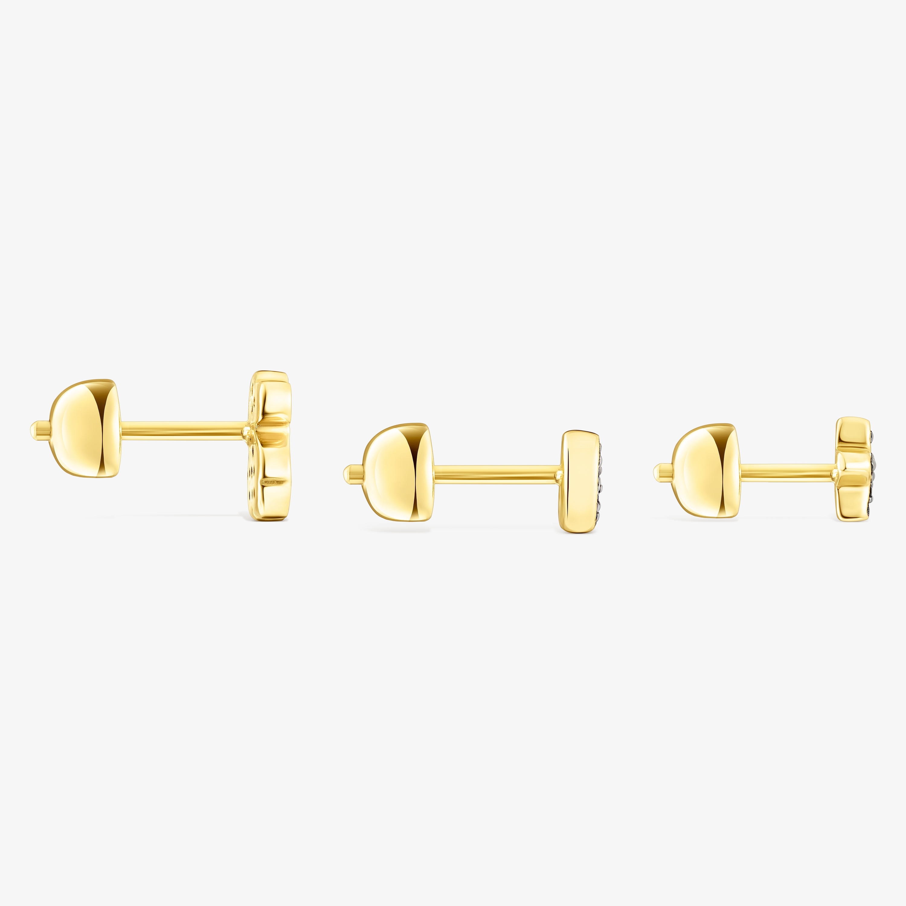 Pack of silver vermeil TOUS Basics ear Piercings with spinel