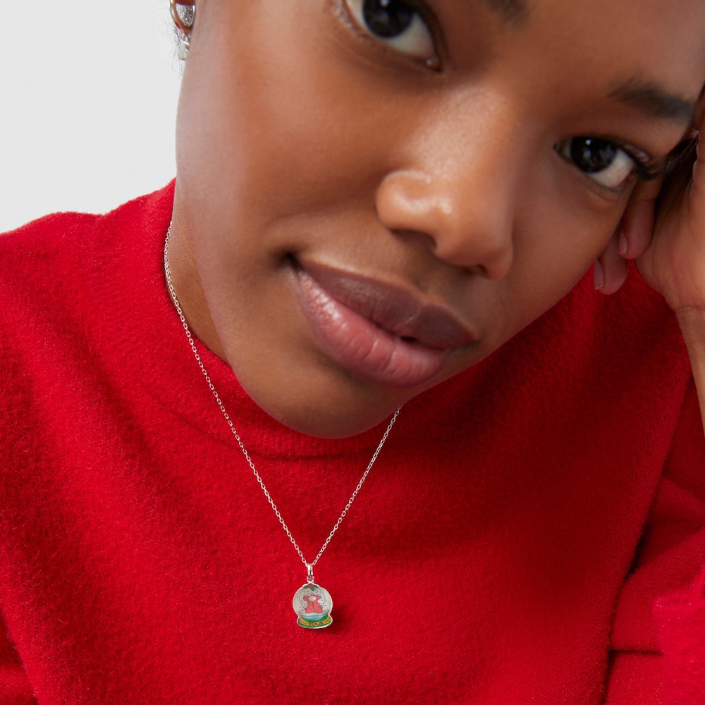 Srebrna zawieszka Xmas Collection z masą perłową