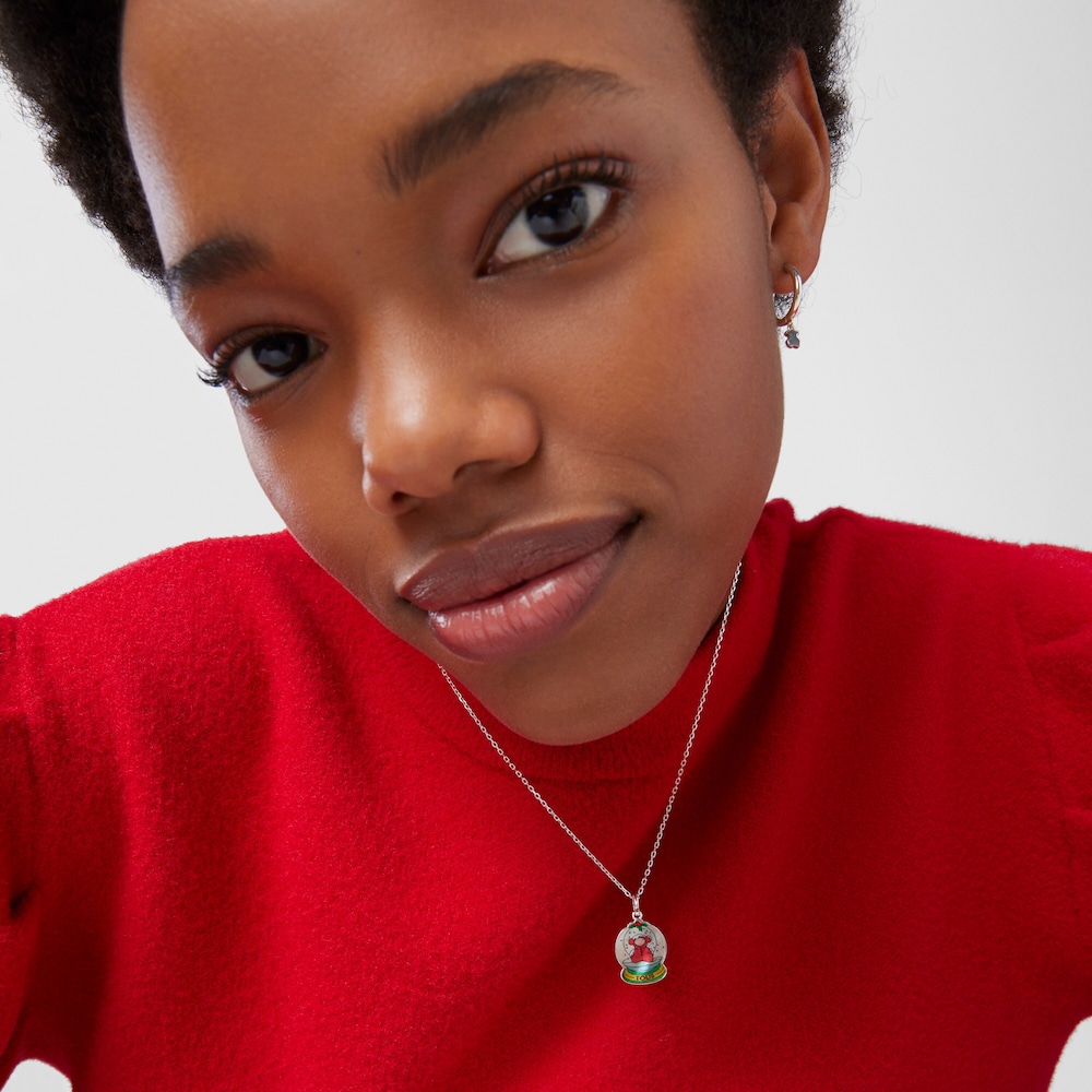 Srebrna zawieszka Xmas Collection z masą perłową