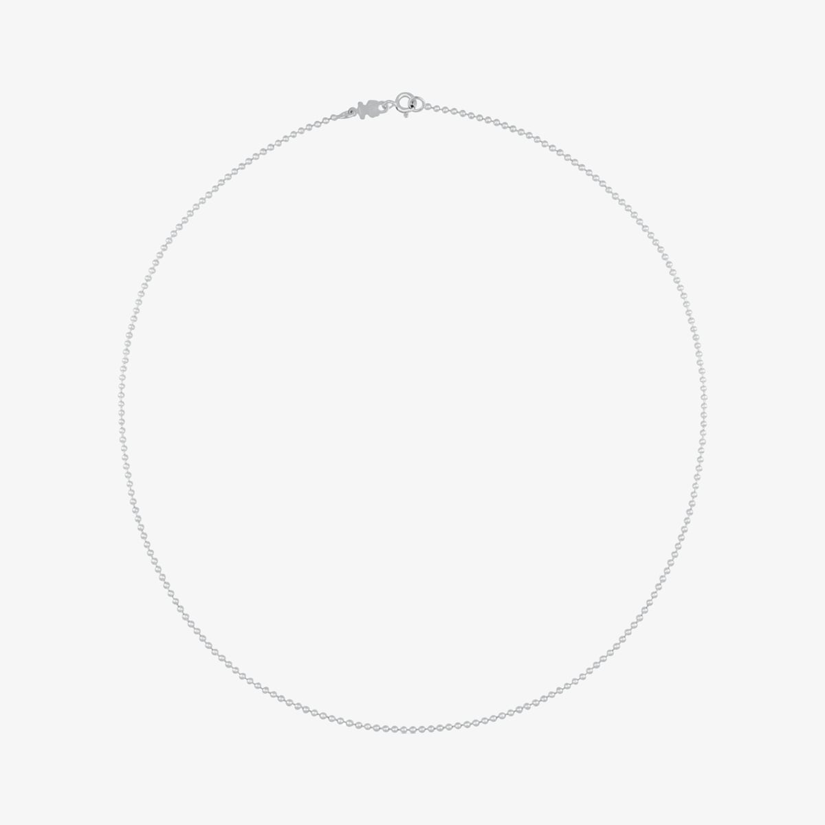Gargantilla De Plata Con Bolas, 50 Cm Chain