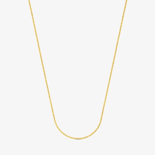 Cadena mitjana&nbsp;amb bany d'or 18 kt sobre plata&nbsp;de boles d'1,8 mm&nbsp;50 cm TOUS&nbsp;Chain