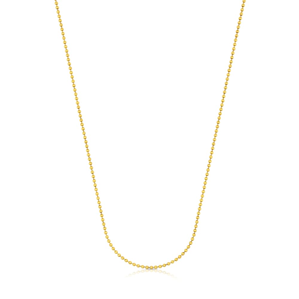 Medium Chain with 18kt gold plating over silver with 1,8 mm balls measuring 50 cm TOUS Chain