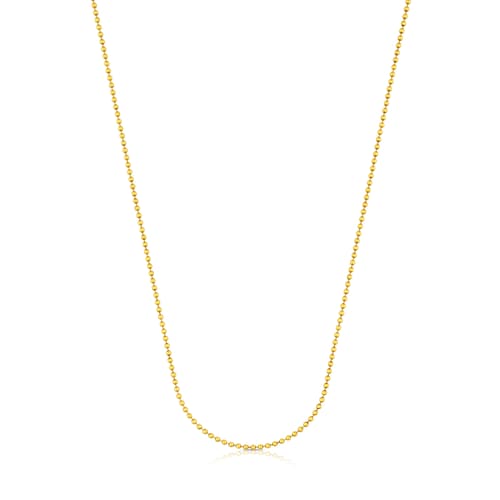 Medium Chain with 18kt gold plating over silver with 1,8 mm balls measuring 50 cm TOUS Chain