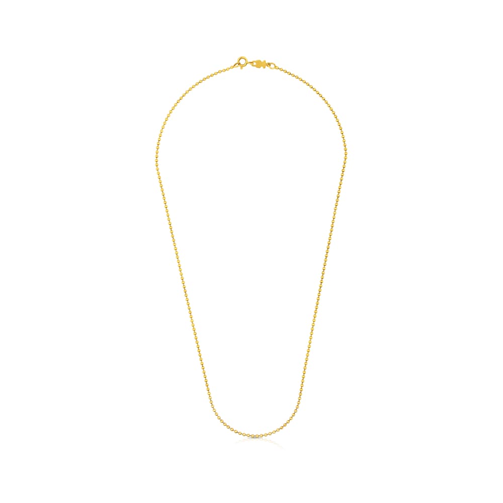 Medium Chain with 18kt gold plating over silver with 1,8 mm balls measuring 50 cm TOUS Chain