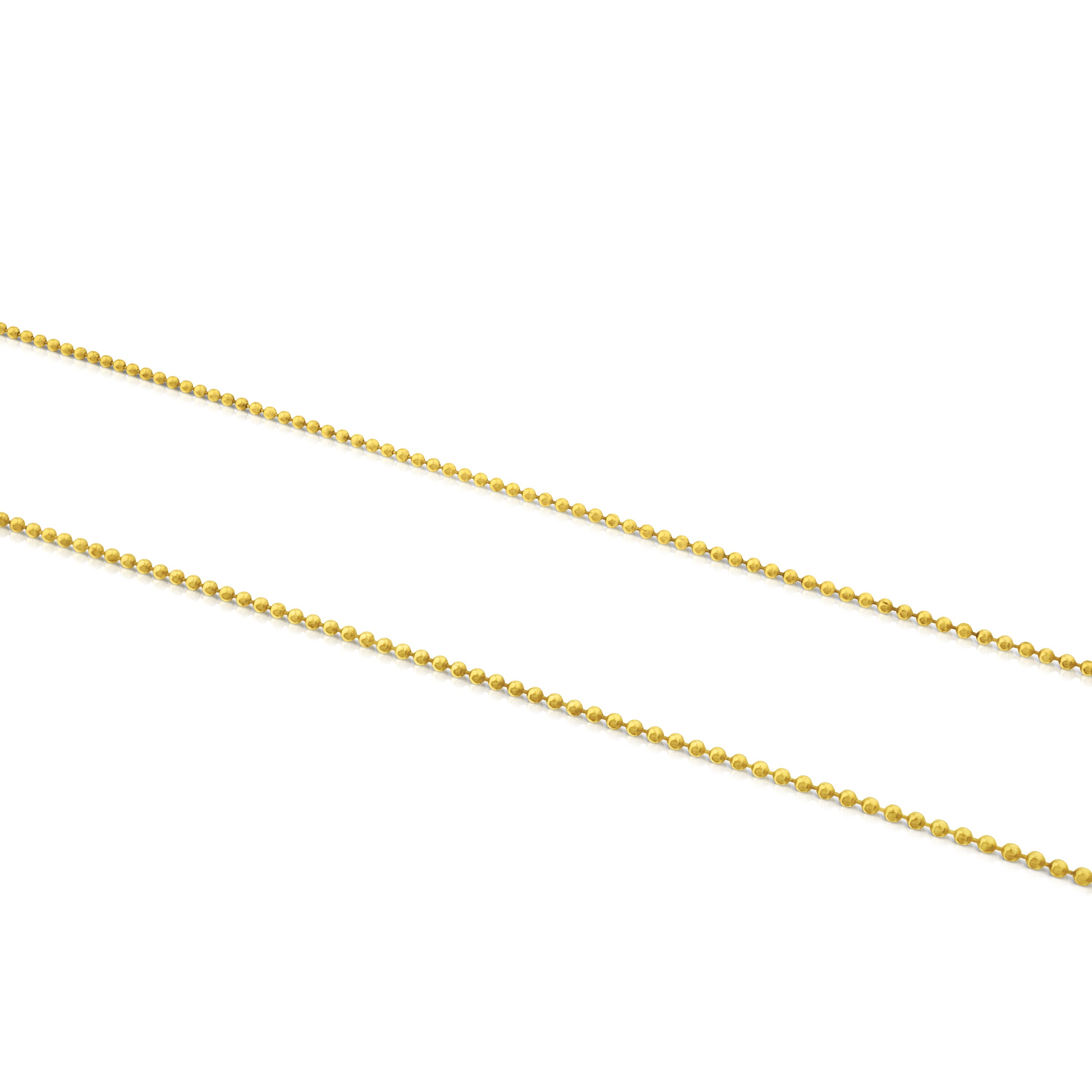Medium Chain with 18kt gold plating over silver with 1.8 mm balls measuring 50 cm TOUS Chain