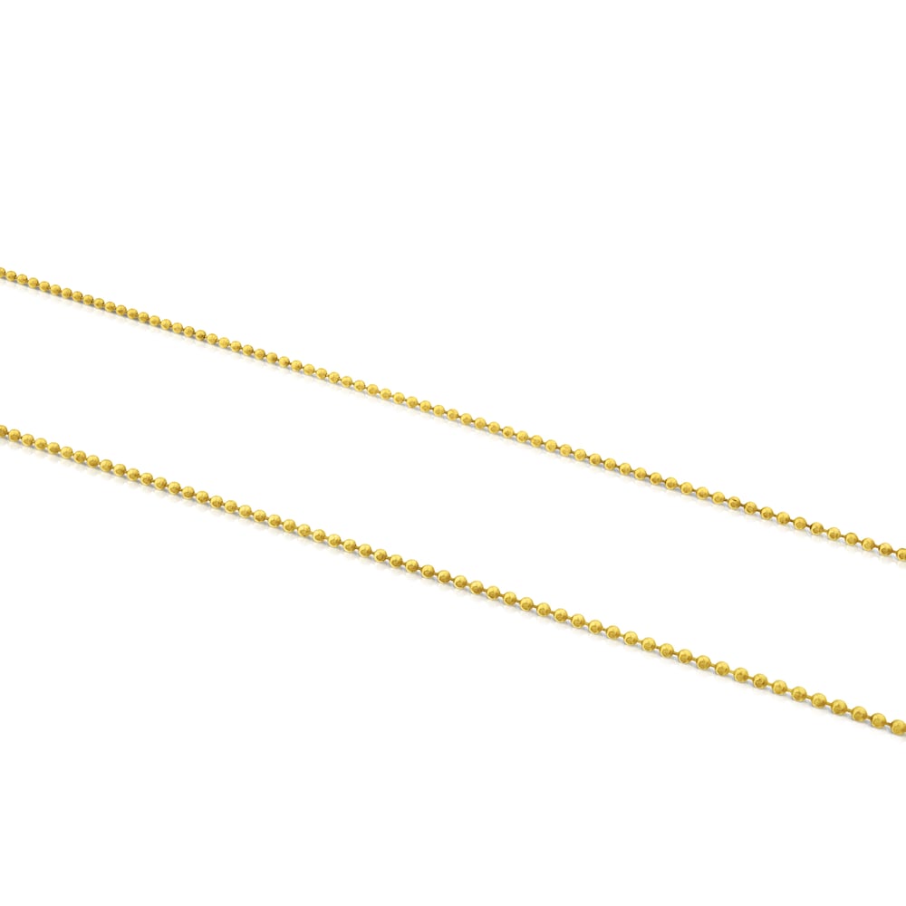 Medium Chain with 18kt gold plating over silver with 1,8 mm balls measuring 50 cm TOUS Chain