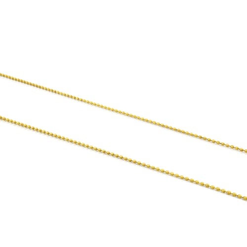 Medium Chain with 18kt gold plating over silver with 1,8 mm balls measuring 50 cm TOUS Chain