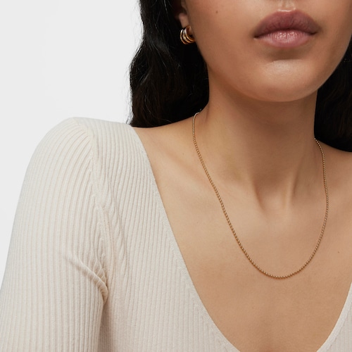 Medium Chain with 18kt gold plating over silver with 1,8 mm balls measuring 50 cm TOUS Chain