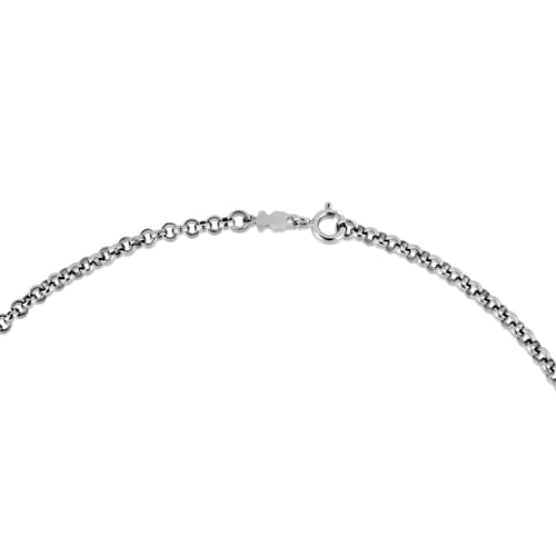 Gargantilla larga de titanio con anillas redondas, 80 cm Chain