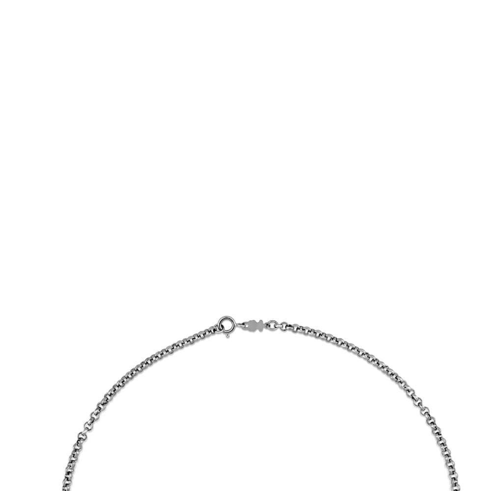 Gargantilla de titanio con anillas redondas, 45&nbsp;cm Chain