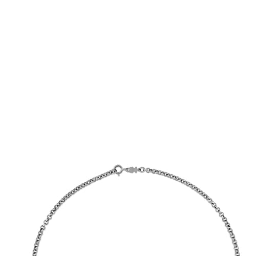Gargantilla de titanio con anillas redondas, 45 cm Chain