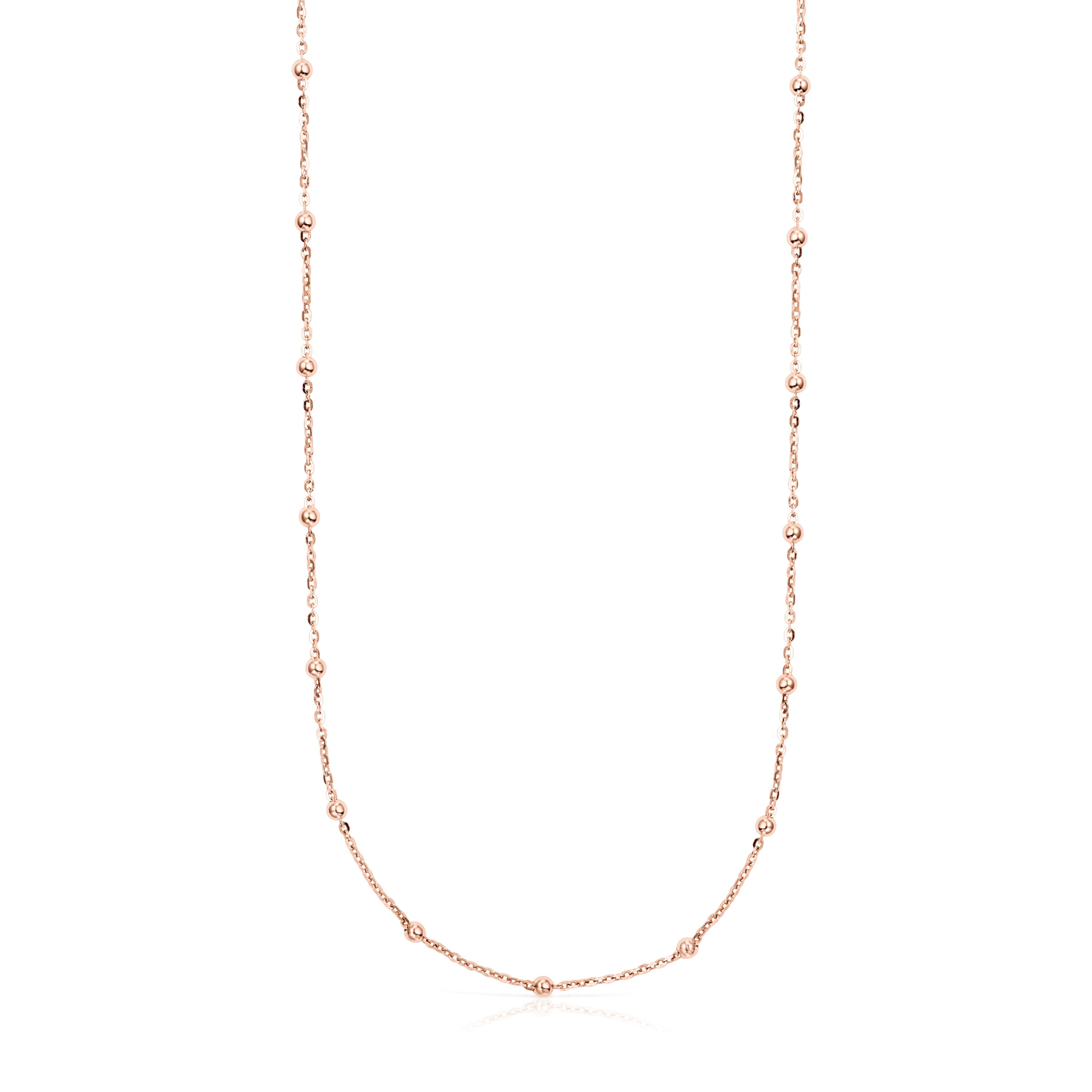 Choker with 18kt rose-gold plating over silver and balls TOUS Chain